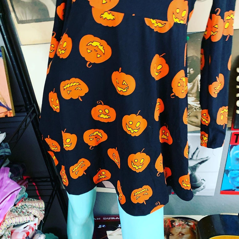 Thumbnail: NWT Soft Comfy Halloween Stretch Dress LOT of 2!  Size: Medium but very stretchy