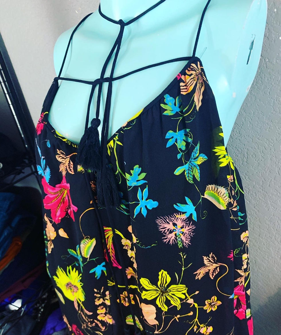 Thumbnail: NWOT H&M Conscious Boho Floral Billow Multiple Wear Dress Size: Small (would fit