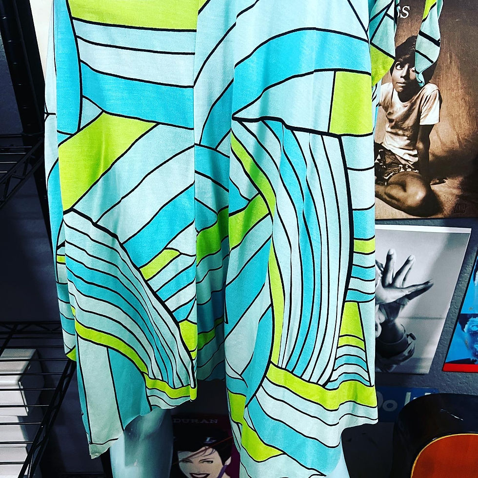 Thumbnail: WAREHOUSE 1960’s STYLE PSYCHEDELIC MOD WRAP DRESS S  SIZE: SMALL Chest: 17 inche