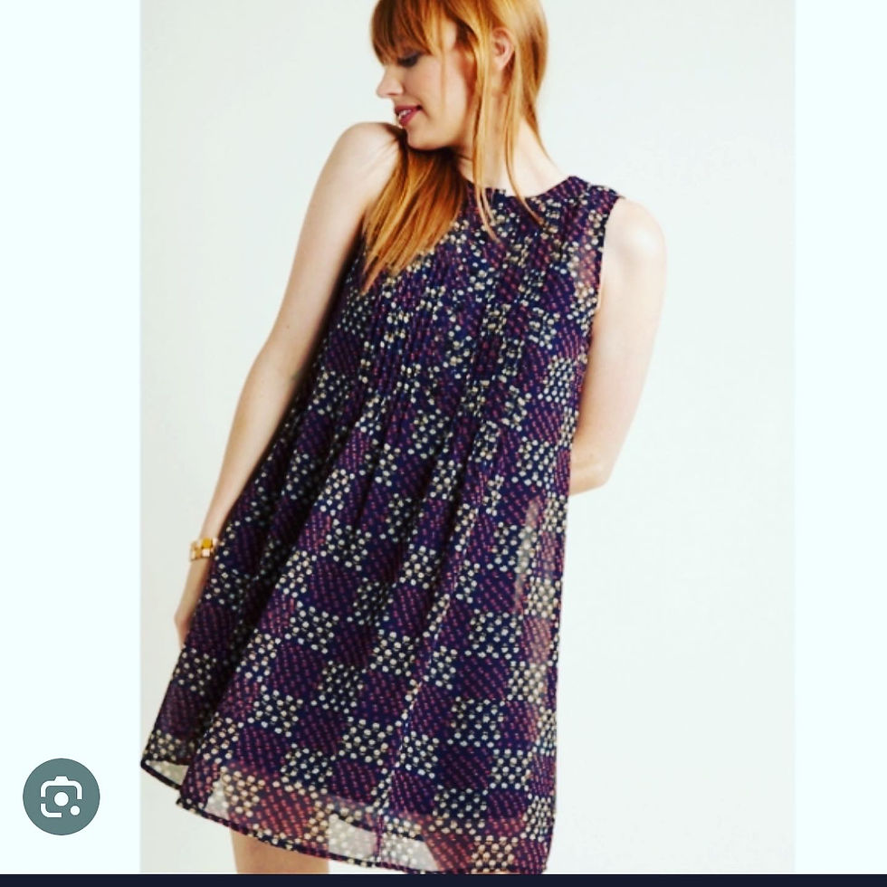 Thumbnail: NWT MODCLOTH RETRO FLORAL APPLE CHIFFON SLEEVELESS DRESS XL  SIZE: XL Chest: 23 