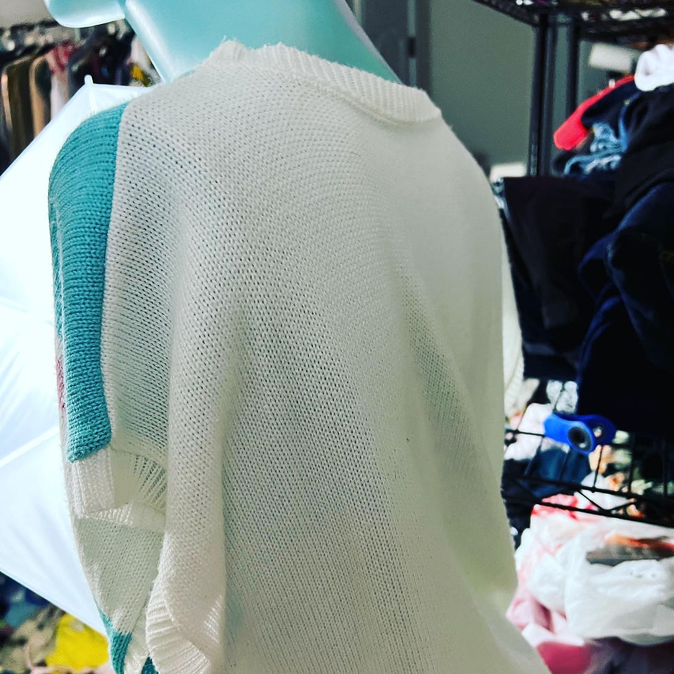 Thumbnail: AWESOME VINTAGE 1980’s SWEATER & STAR TOP  Size:  STAR TOP: TRUE XL. CHEST: 29-3