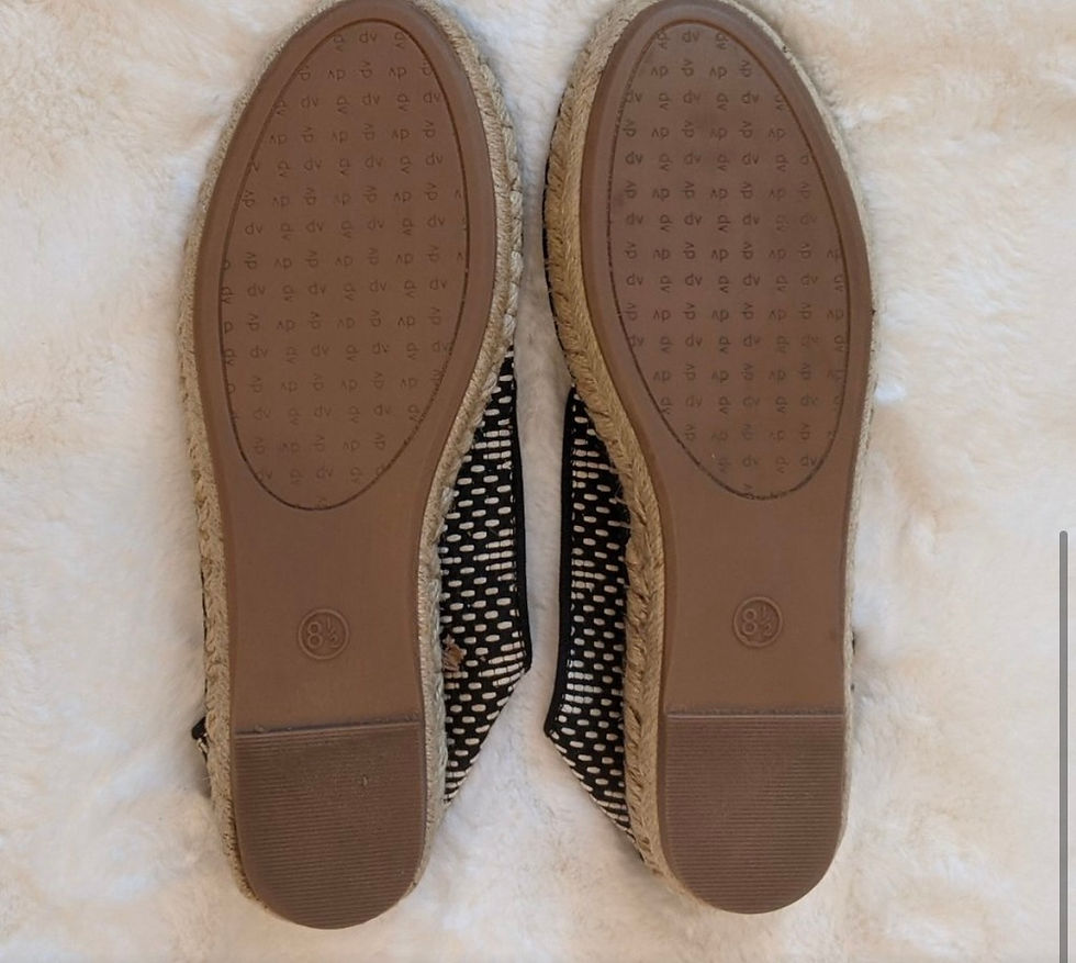 Thumbnail: 🔥NWOT DW SLIP ON TRIBAL DESIGN BLACK AND CREAM CANVAS TOM LIKE SHOES SIZE 8.5  