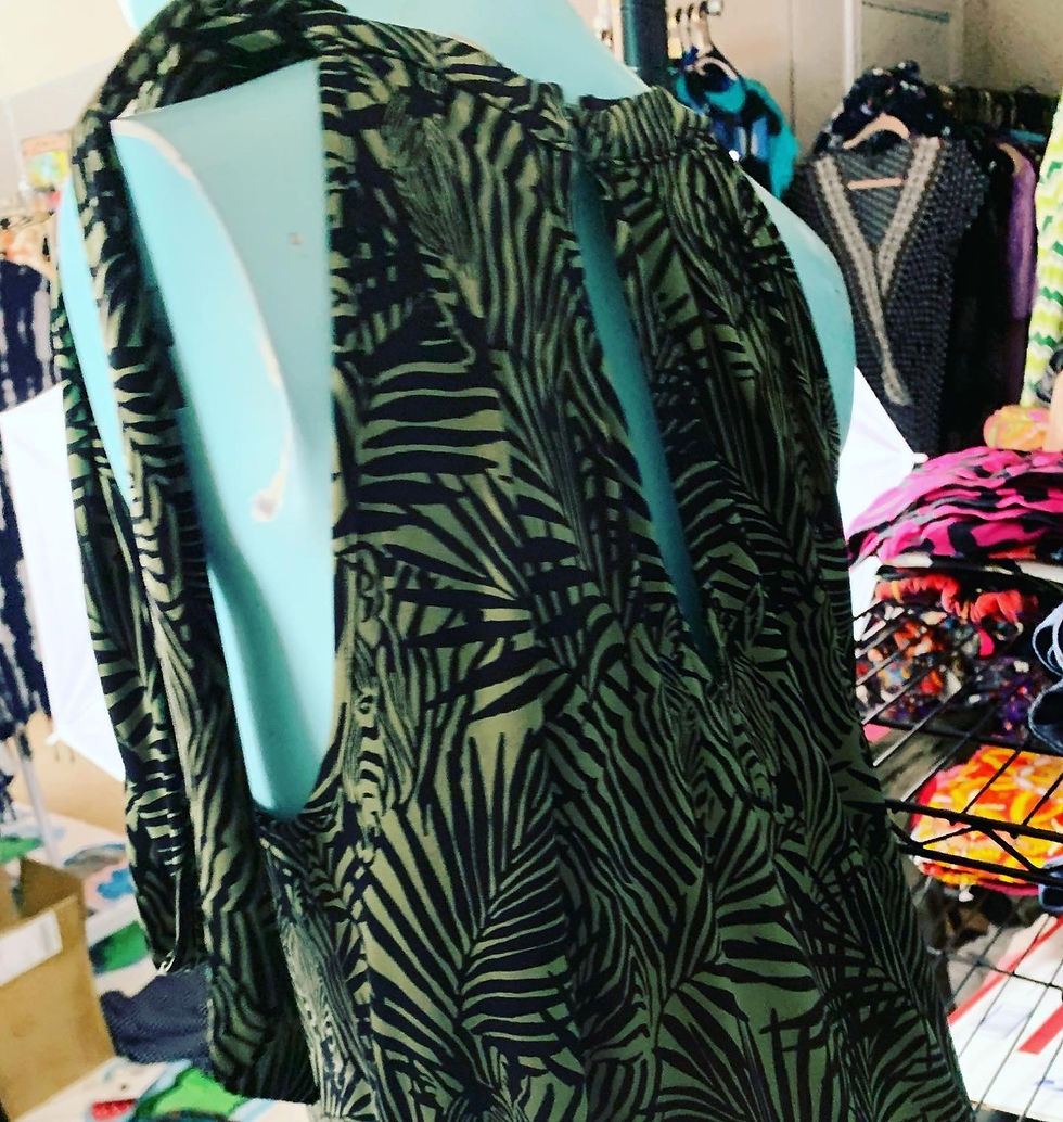 Thumbnail: Banana Republic Olive Zebra Halter Dress Size: Small Chest: 17.5 inches  Length: