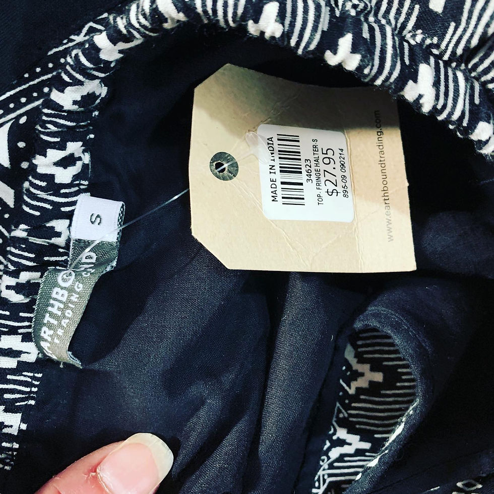 Thumbnail: NEW Earthbound Trading Company 3 Piece Lot!  Size: Small  -NWT Tribal Black and 