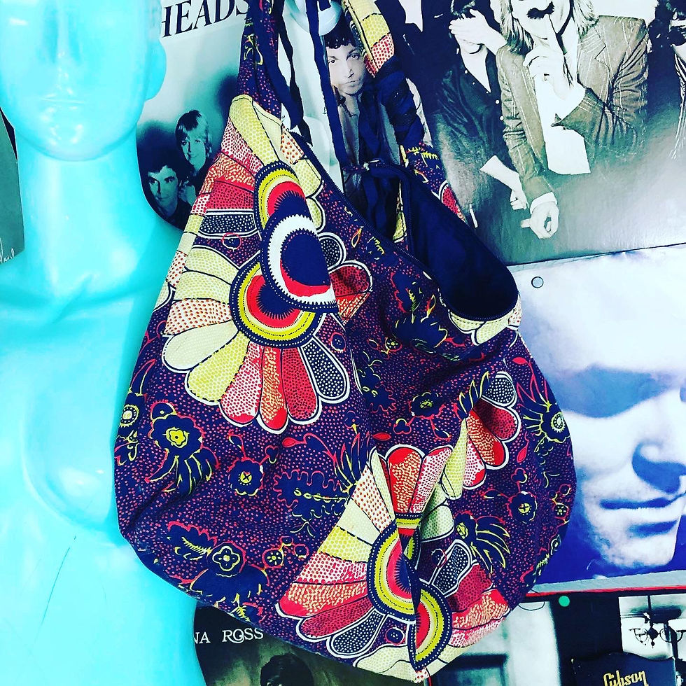 Thumbnail: Vintage and Vintage Style LOT Boho Fabric Retro Purse Bag Handbag Large  Green: 