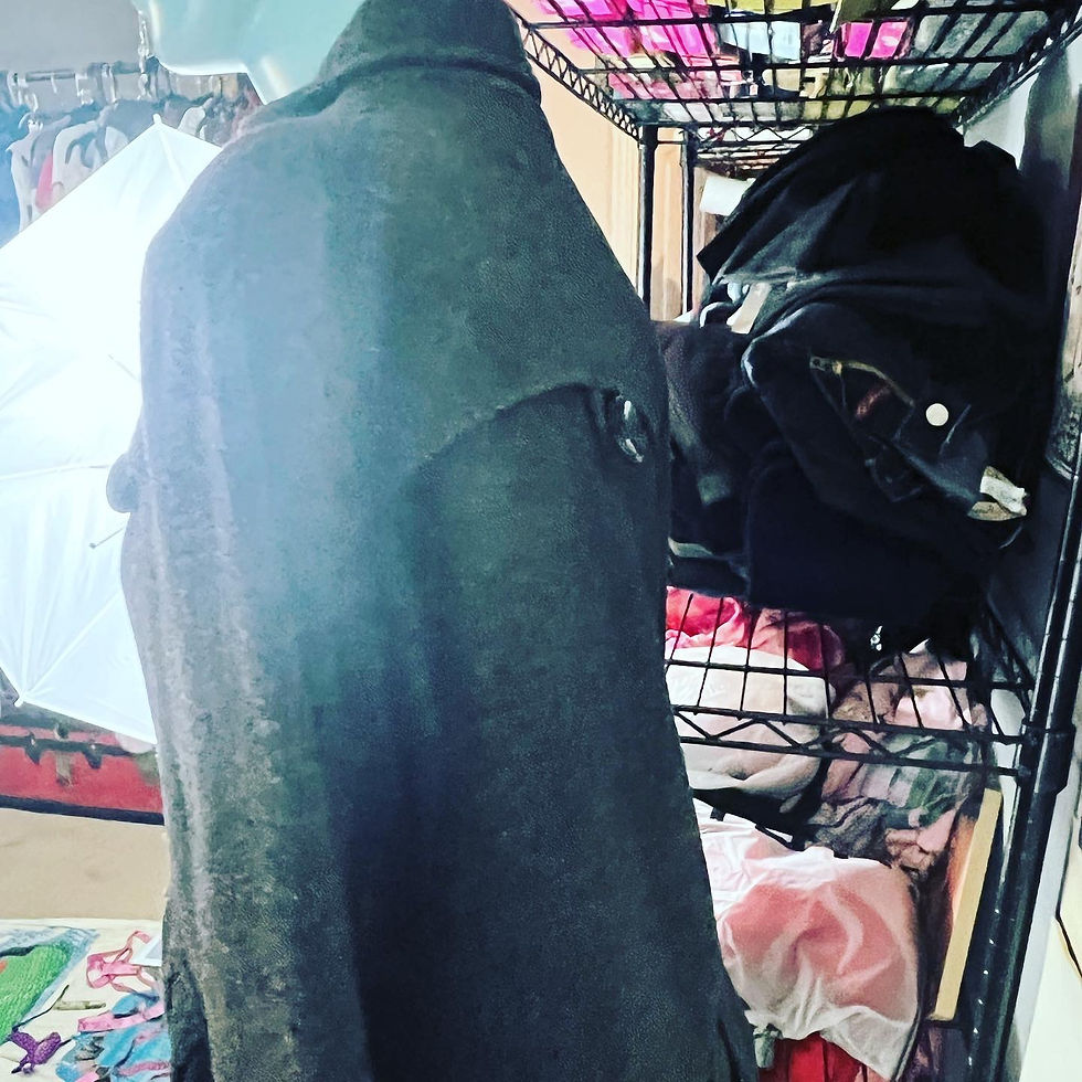 Thumbnail: NWT ASOS HEAVY WOOL CHARCOAL FLUTTER SLEEVE COAT  Size: 10  Chest: 19 inches clo