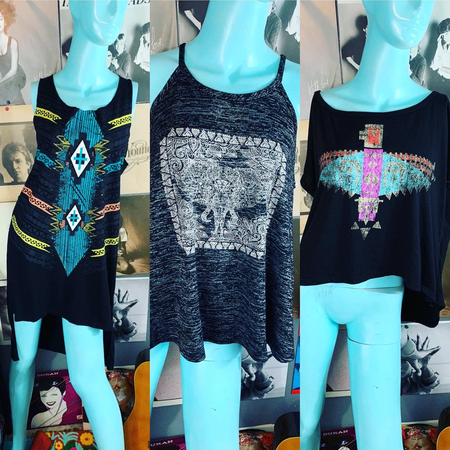 Large 3 Piece Boho Tribal Lot Size: M/Large All fit the same -Tribal Dress: Si