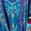 Thumbnail: VINTAGE 1970’s BRIGHT BLUE PURPLE SILKY KAFTAN DOLMAN MAXY DRESS L/XL  SIZE: L/X