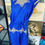 Thumbnail: Vintage 1960’s Stitched Boho Blue Tunic  Size: Small/Medium Chest: 20 inches L