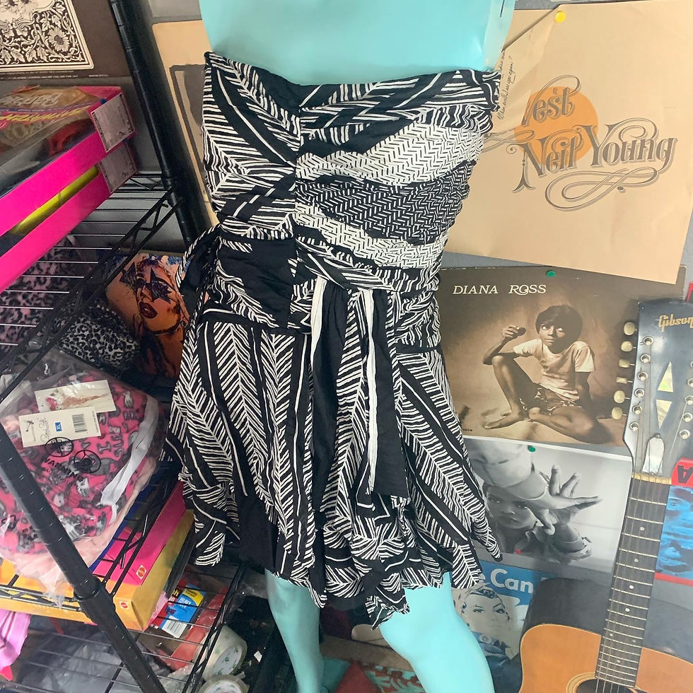 Thumbnail: NWT CALVIN KLEIN FEATHER COTTON RUFFLE DRESS SIZE: 4 Chest: 15 inches and stretc