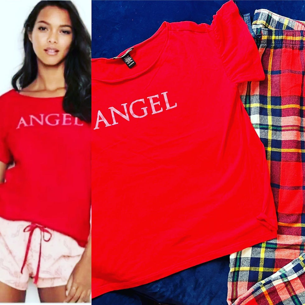 NWOT & OTHER VS ANGEL HOLIDAY SHIRT AND ON FLANNEL PLAID PANTS Size: LARGE NWO