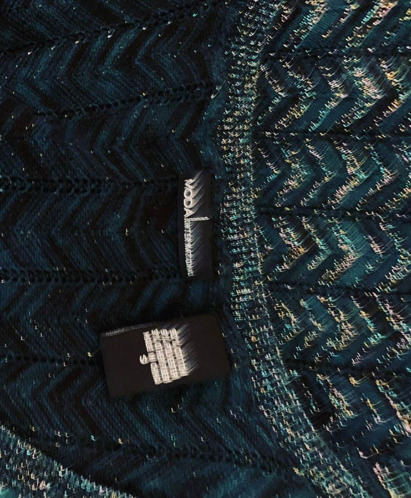 Thumbnail: MODA International Sweater Metallic Teal small