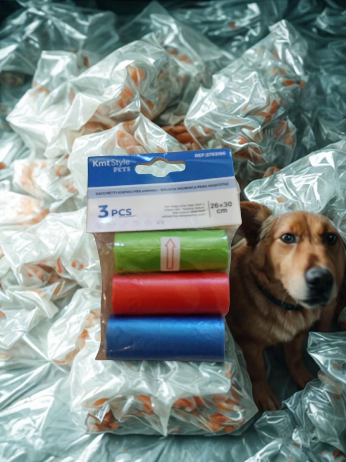 Pets disposable pet waste bags.