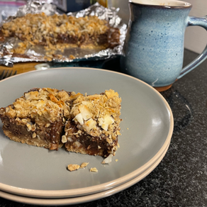 Banana Nutella Oatmeal Bars
