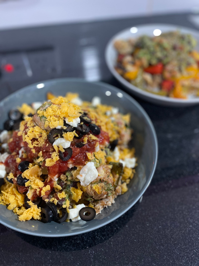 Fajita-flavored yumminess, all in a bowl
