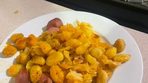 Crispy Gnocchi with Onions and Cabbage