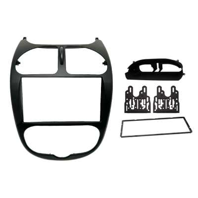 MOLDURA 7" PEUGEOT 206 2001/2010 REDUTOR 6.8" PRETO FOSCO