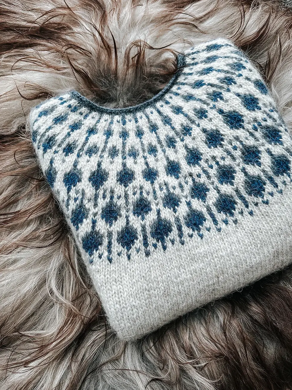 Miniaturbild: Blueberry Sweater Anleitung (Lettlopi)