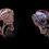 Thumbnail: Copper wrapped crystals inside the shape of a dripping heart. Both front and back view.