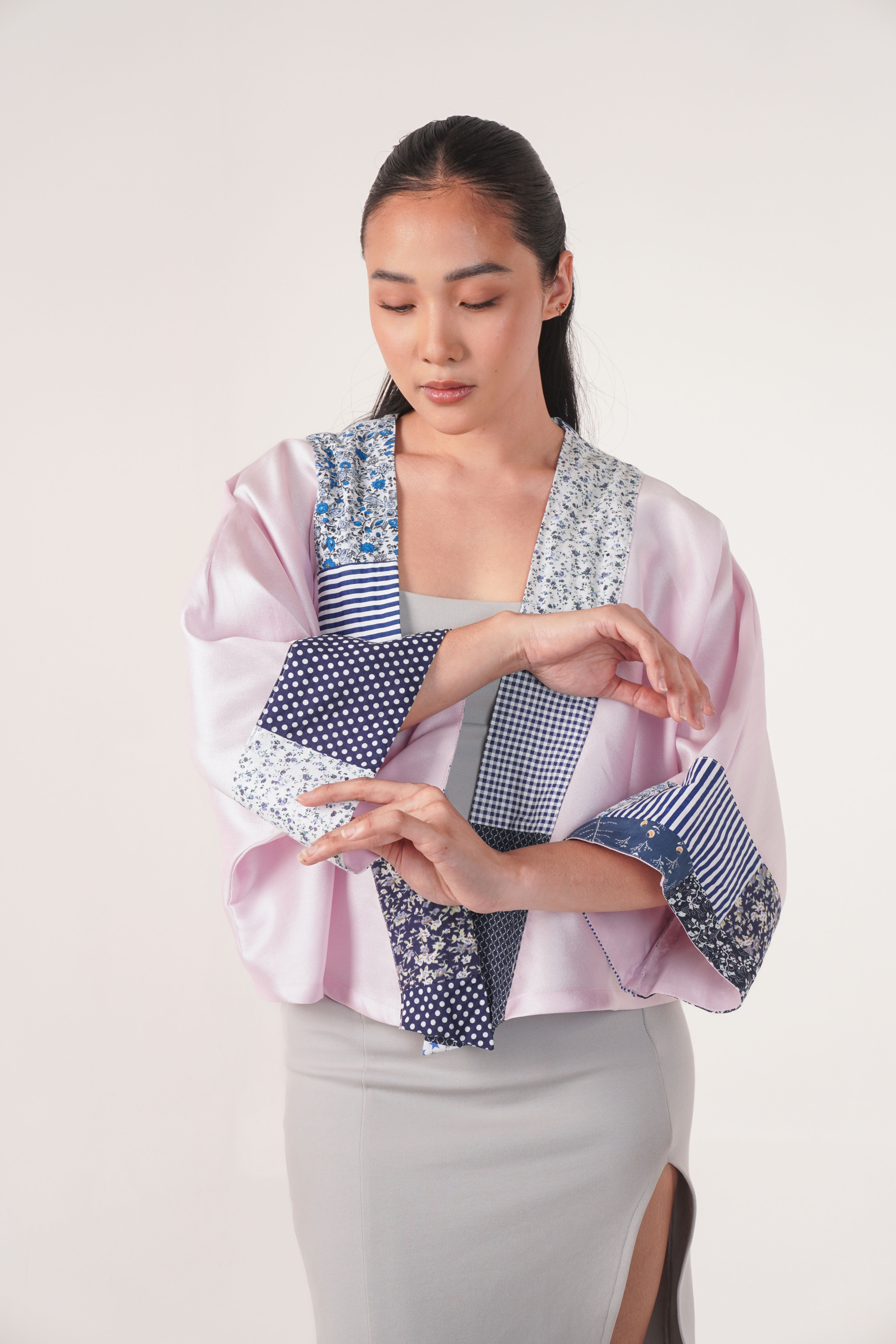 Patchy Kimono in Pink Mosaic