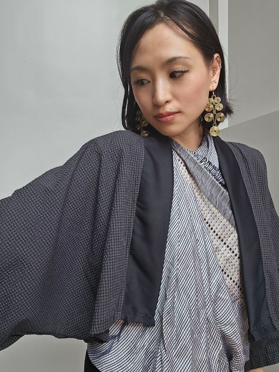 Thumbnail: Cropped Kimono in Inkstone