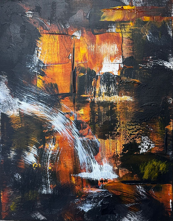 What we Refuse to See abstract acrylic painting by Emma Procter