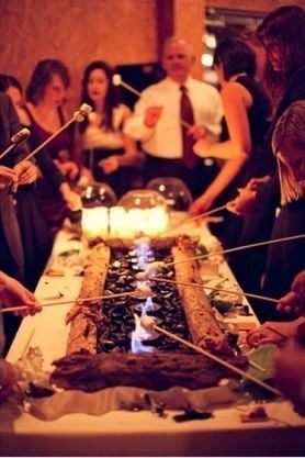griller des chamallow animation mariage hiver