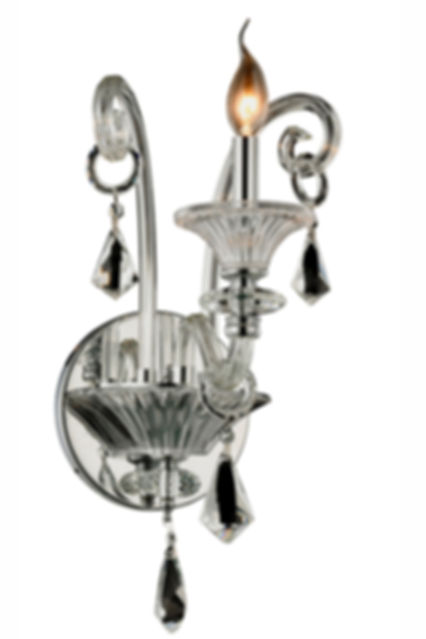 Aurora Collection Wall Sconce W:10" H:20" E:12" Lt:1 Chrome Finish