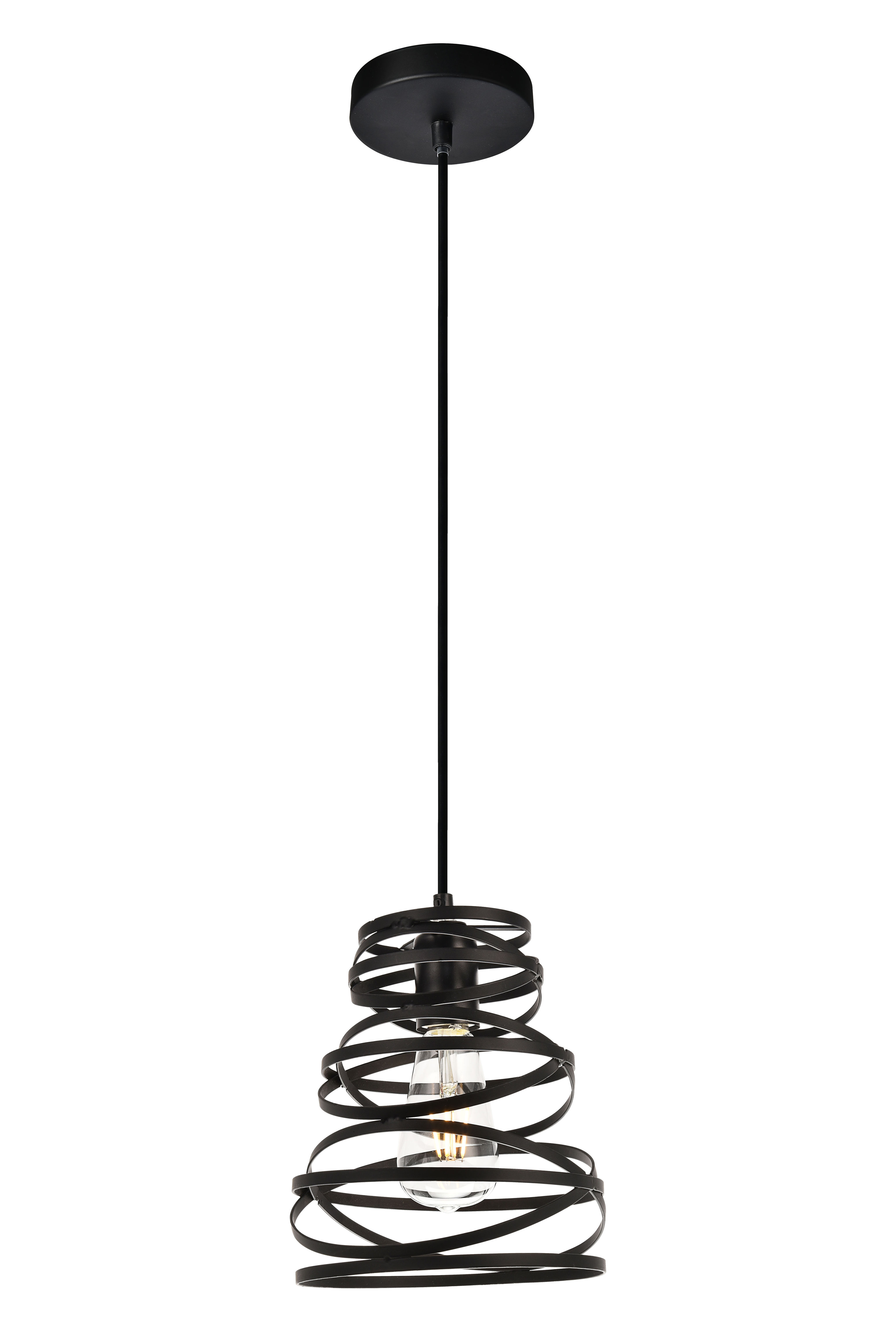 Pendant Collection Pendant D7.5 H9.2 Lt:1 MATT BLACK Finish
