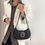 Thumbnail: Fashion Handbags Half-moon Leather Hasp Shoulder Crossbody Bag Luxury Design
