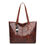 Thumbnail: Trendy Large Capacity Tote Bag Horizontal Square Zipper Single Shoulder Handbag