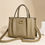 Thumbnail: Soft Leather Tote Bag Fashionable Large Capacity Solid Color Crossbody Bag