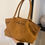 Thumbnail: Vintage Belts Luxury Design Faux Suede Scrub Leather Handbags Tote Shoulder Bag
