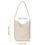 Thumbnail: Leather Bucket Bag Soft Structured Tote Bag Top Handle Luxury Minimalist Bag