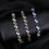 Thumbnail: Design White Gold Color Austrian Royal Blue Crystal Bracelets  Fashion Jewelry