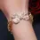 Thumbnail: Hip Hop Zirconia Gold Color Butterfly Shape Women Bracelet Unisex Jewelry