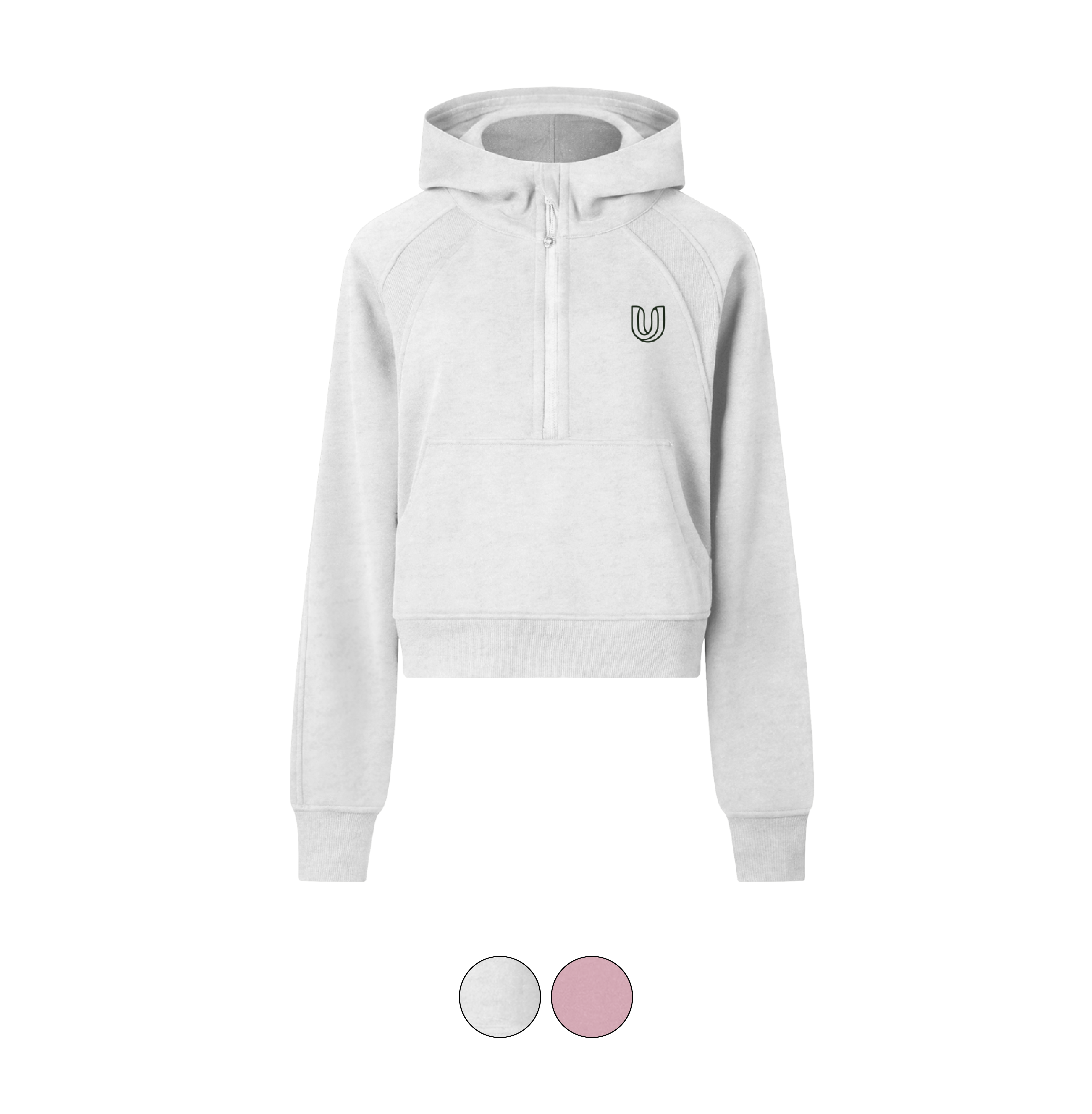 Ulumous Cropped Half-Zip Hoodie
