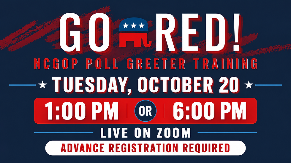 NCGOP Virtual Poll Greeter Training — 1 PM