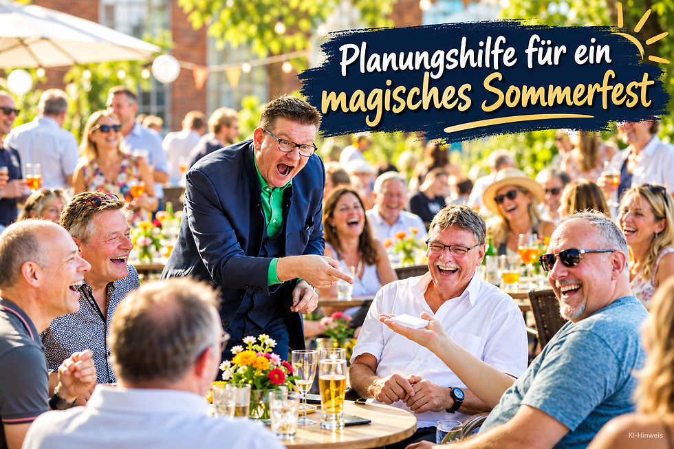 Marc Dibowski auf einem magischen Sommerfest der IHK in Duisburg
