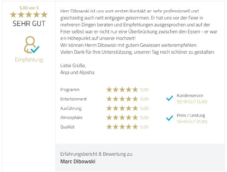 Review Zauberer buchen