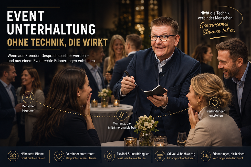 Event Unterhaltung ohne Technik, die wirkt