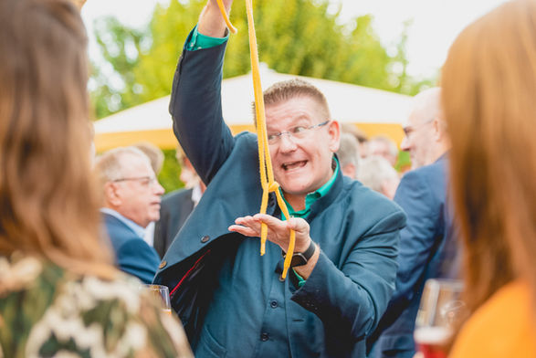 Zauberer Feier Firma draußen Marc Dibowski