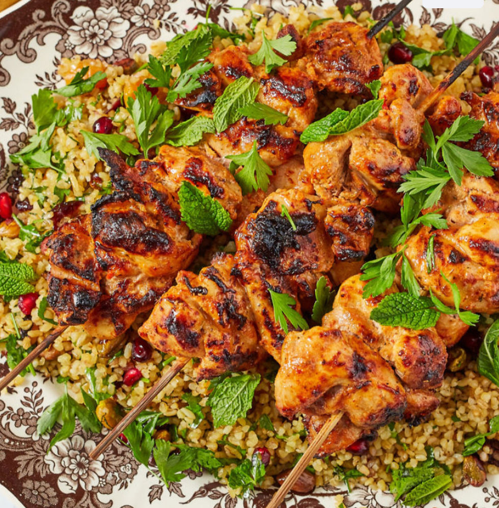 Mediterranean Chicken Kabobs with Buckwheat & Roasted Veg Salad-Individual Meal