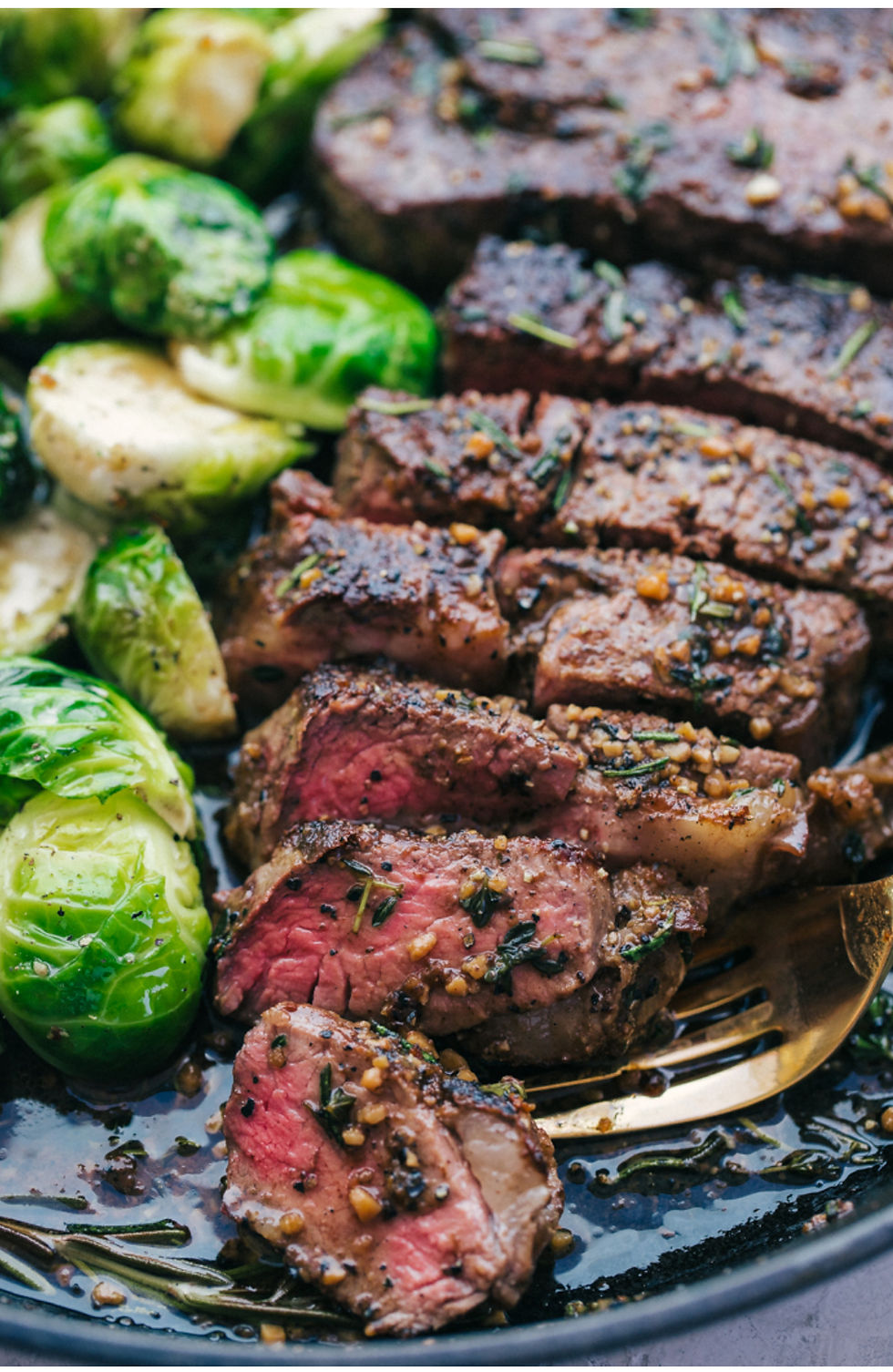 Fillet Mignon with Roasted Brussel Sprouts-Single Serving