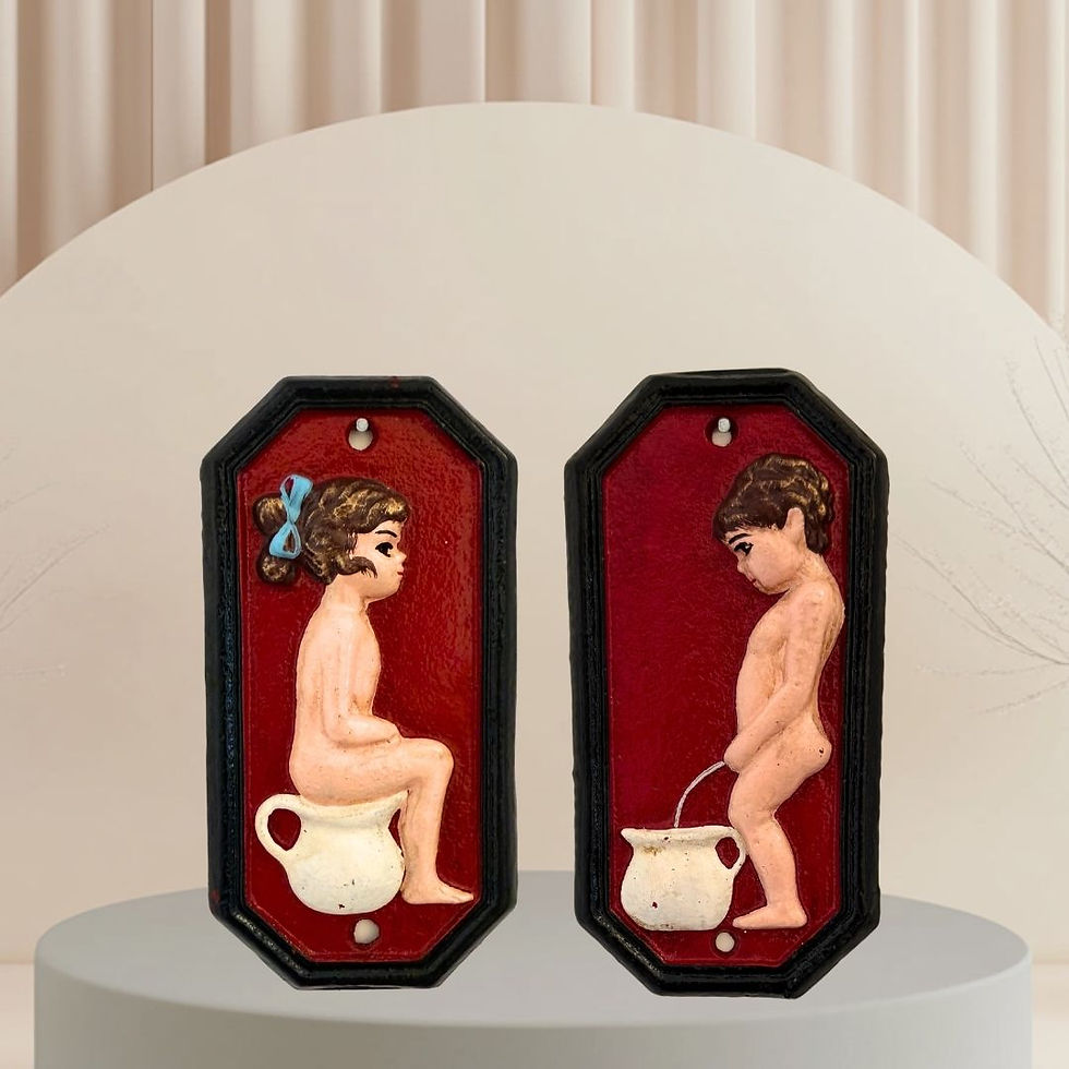 Boy+Girl Iron Toilet Signs