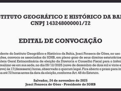 Edital de Convocação para eleições IGHB 2026-2027