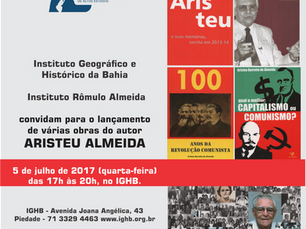 5 de julho - Aristeu Almeida lança vários livros no IGHB