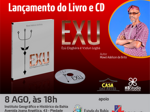 Mawó Adelson Brito lança livro e CD sobre EXU
