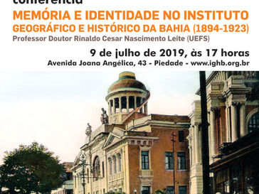 Professor Rinaldo Leite faz conferência sobre Memória e Identidade no IGHB