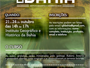 IGHB promove curso sobre a História Geológica da Bahia